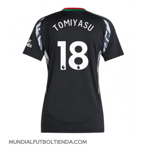 Camiseta Arsenal Takehiro Tomiyasu #18 Segunda Equipación Replica 2024-25 para mujer mangas cortas